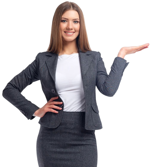 Mujer presentando las ventajas de Asistente Contable 2.0